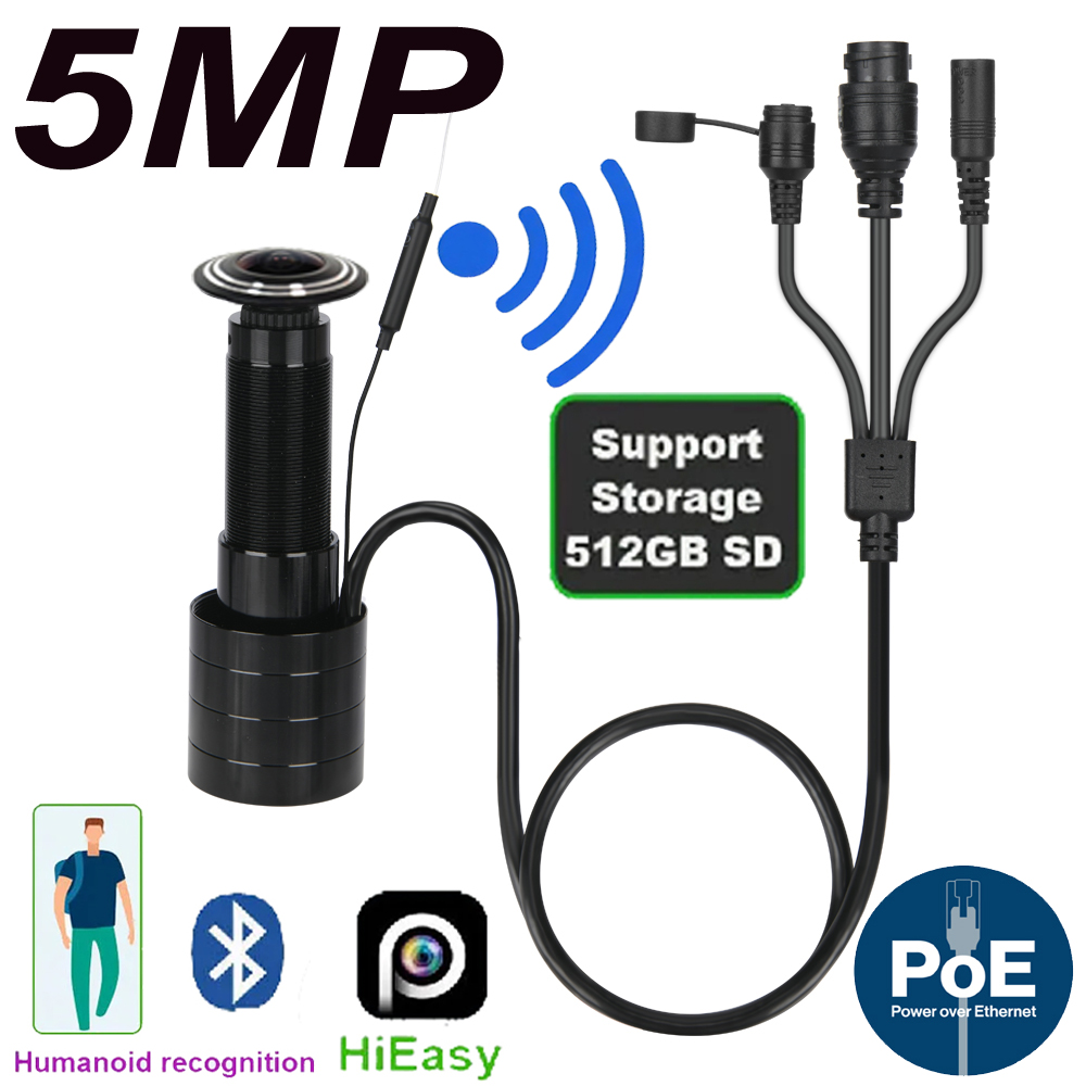 Home Security Battery - 5MP Door Eye IP POE Camera