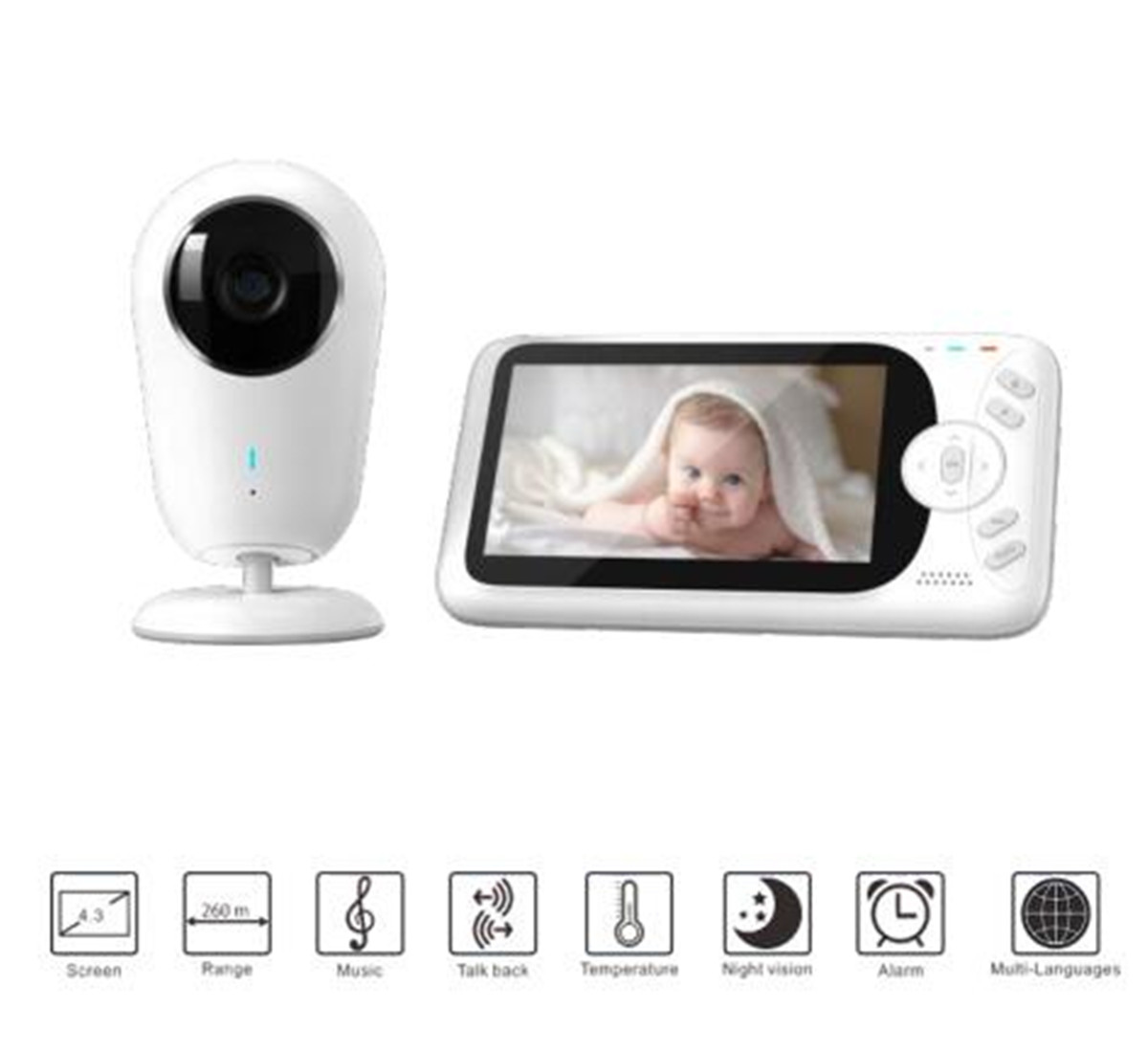 4.3inch 1080P Full HD Wireless - Home Security Wireless Camera ulasan dan harga