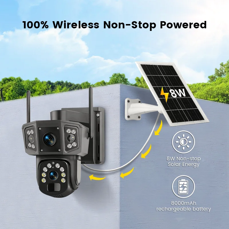 2026 V380 Pro 4MP Wireless PTZ - Camera Solar Wireless ulasan dan harga
