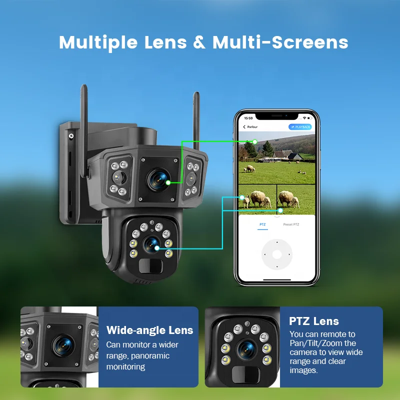 2026 V380 Pro 4MP Wireless PTZ - Camera Solar Wireless ulasan dan harga