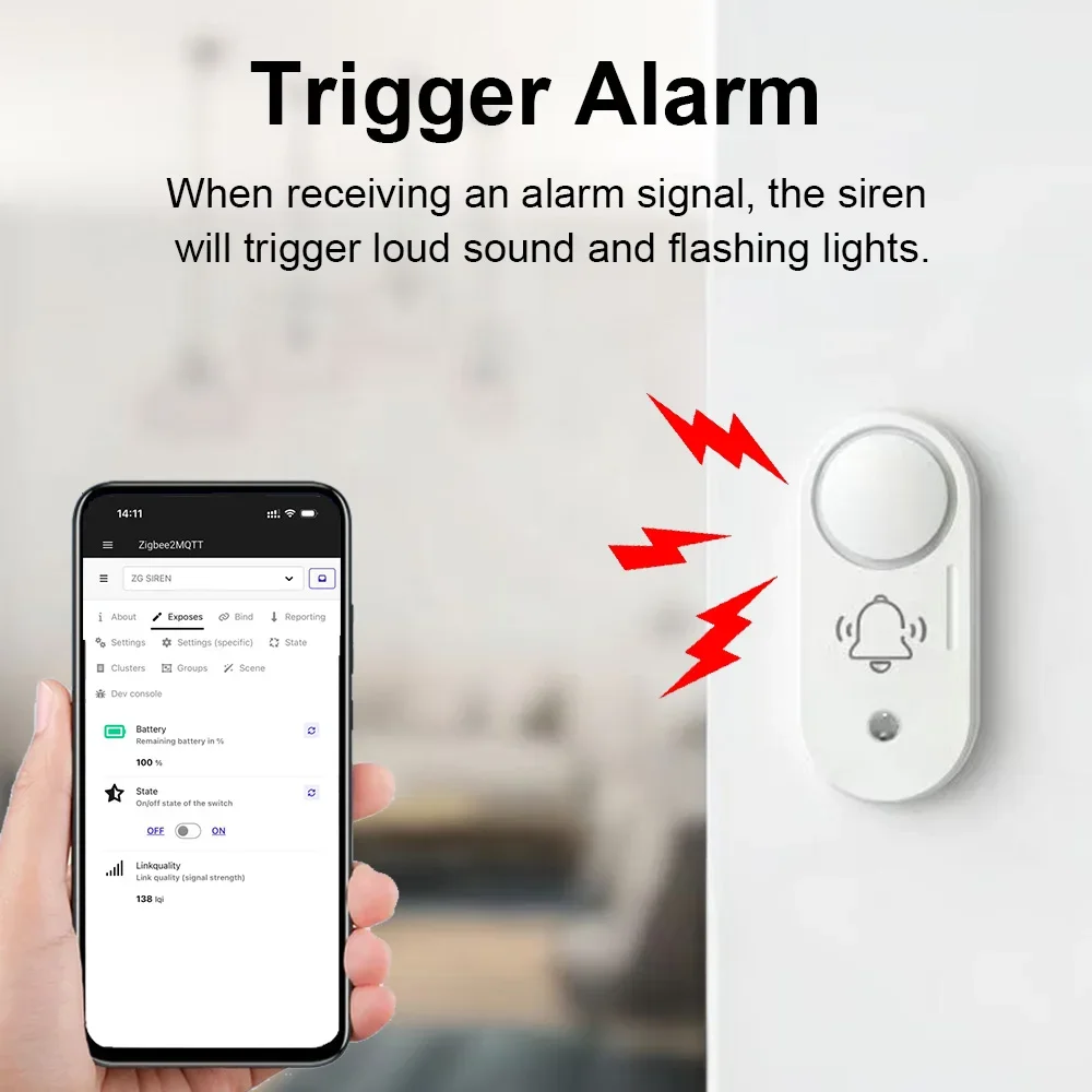 Haozee Zigbee 110dB Siren Alar - Home Security Options ulasan dan harga