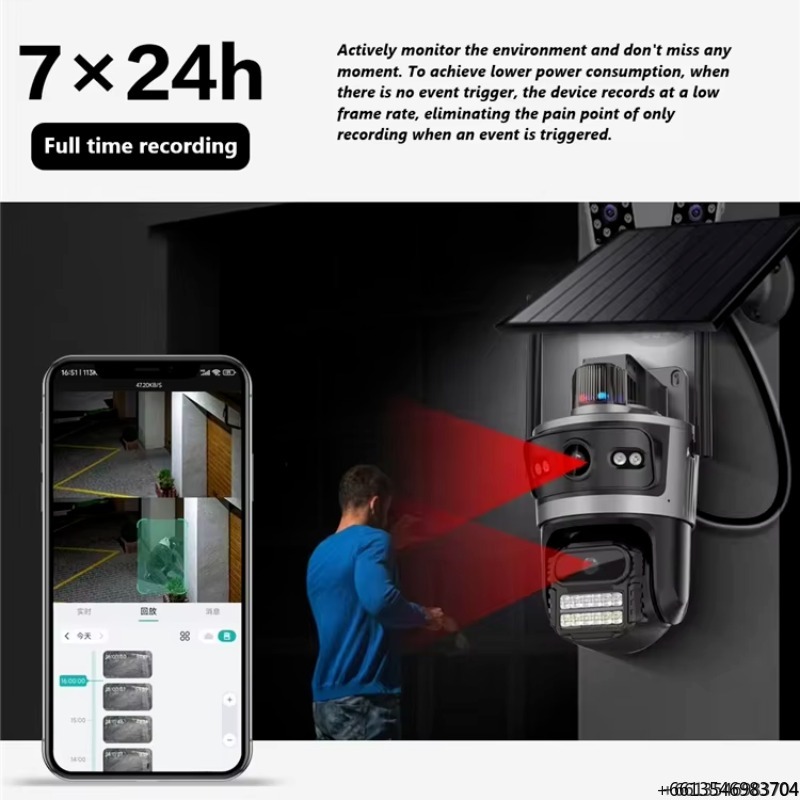 ENSTER 2K AOV 24h Recording Ou - Camera Solar Wireless ulasan dan harga