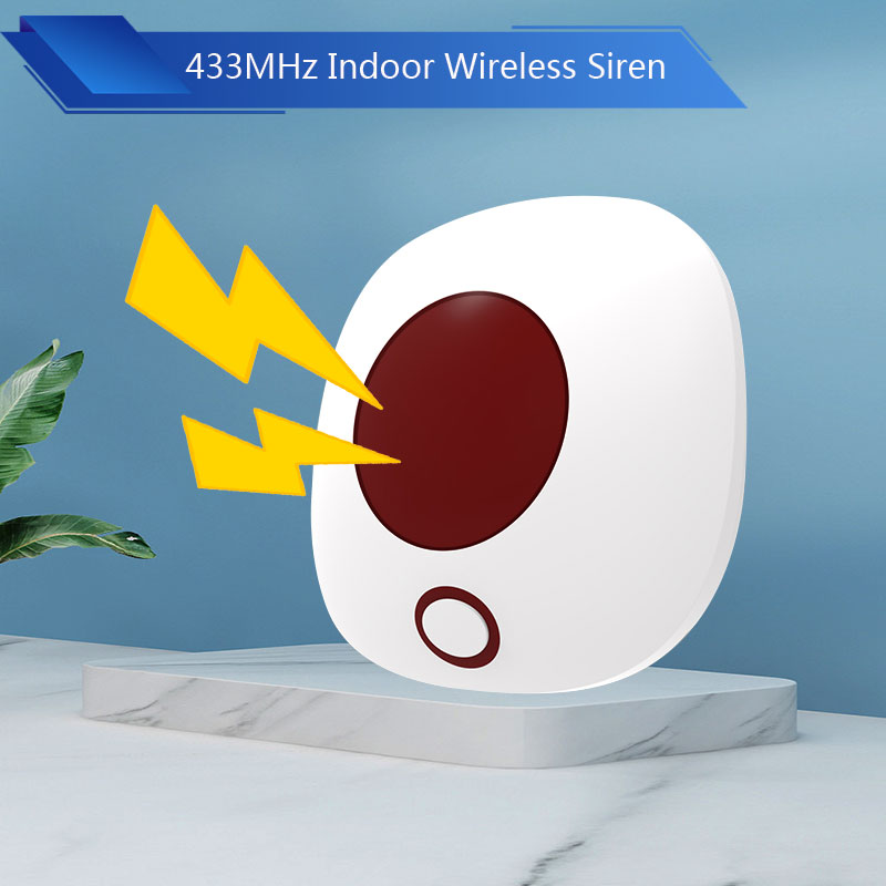 Indoor 433MHz Wireless Siren S - Home Security Siren ulasan dan harga