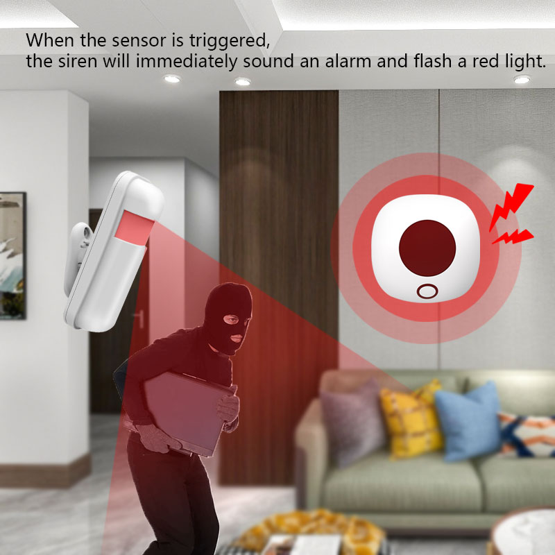 Indoor 433MHz Wireless Siren S - Home Security Siren ulasan dan harga