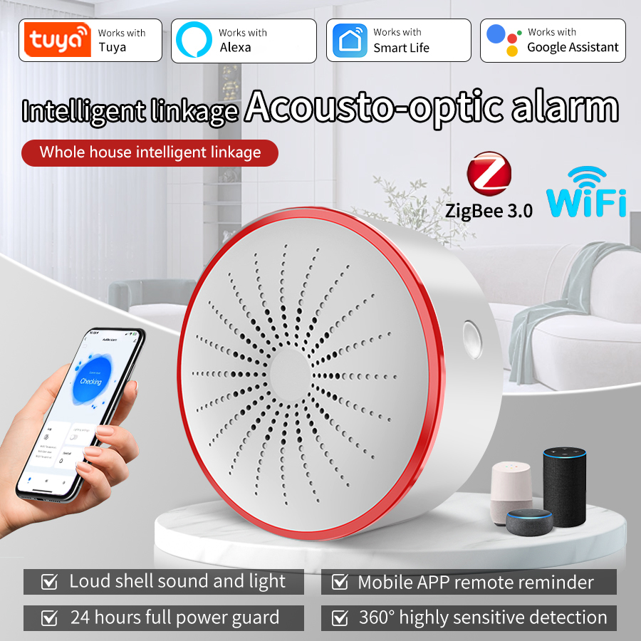 Tuya WiFi ZigBee Smart Alarm S - Home Security Siren ulasan dan harga