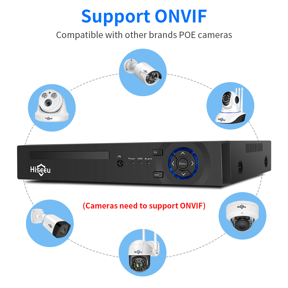 Hiseeu 4CH 10CH 16CH 4K 8MP 5M - Home Security With Cameras ulasan dan harga