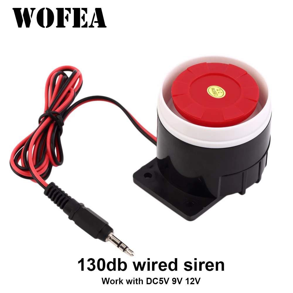 WOFEA 130db Wired Mini Sound A - Home Security Siren ulasan dan harga