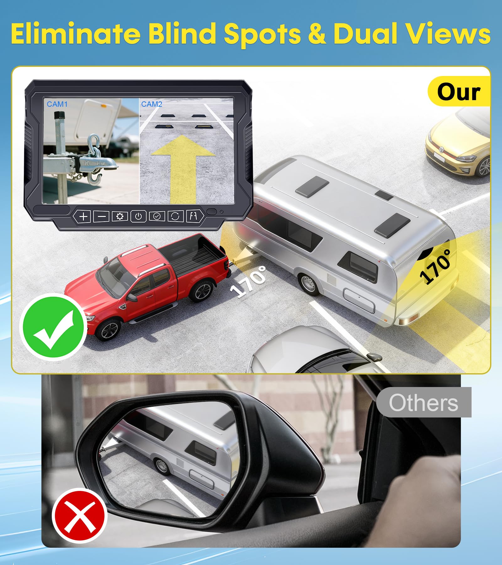 Airow auto Dual Wireless Water - Camera Solar Wireless ulasan dan harga