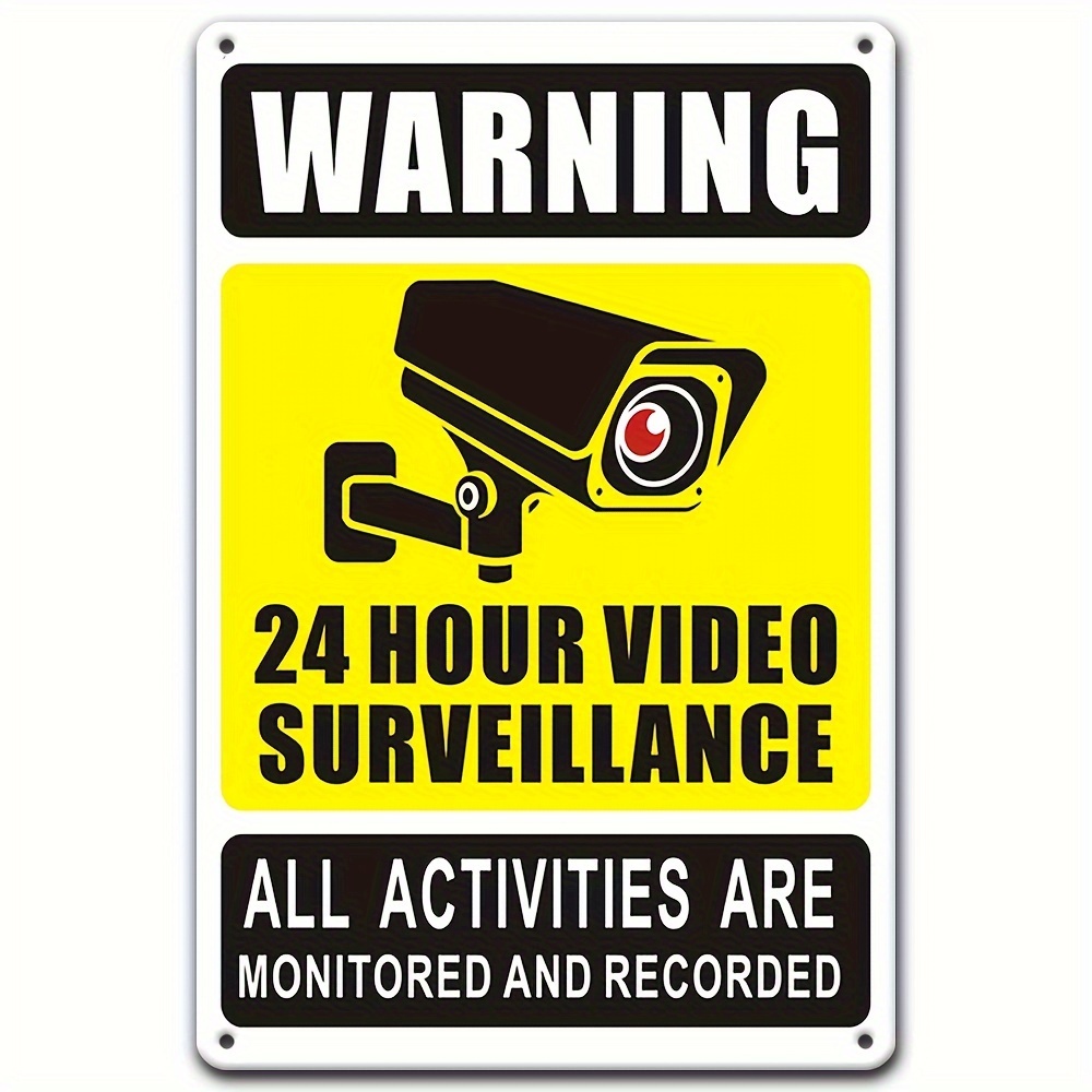 24/7 Video Surveillance Warnin - Home Security With Cameras ulasan dan harga