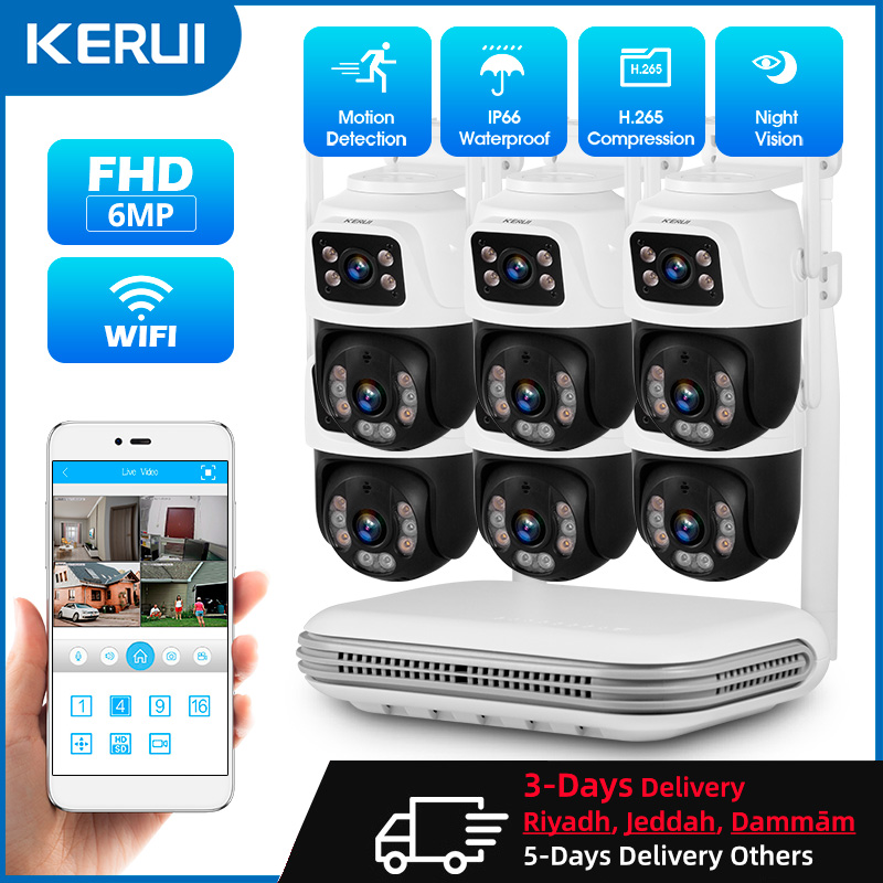 KERUI Waterproof 6MP HD Wirele - Home Security And Camera System ulasan dan harga