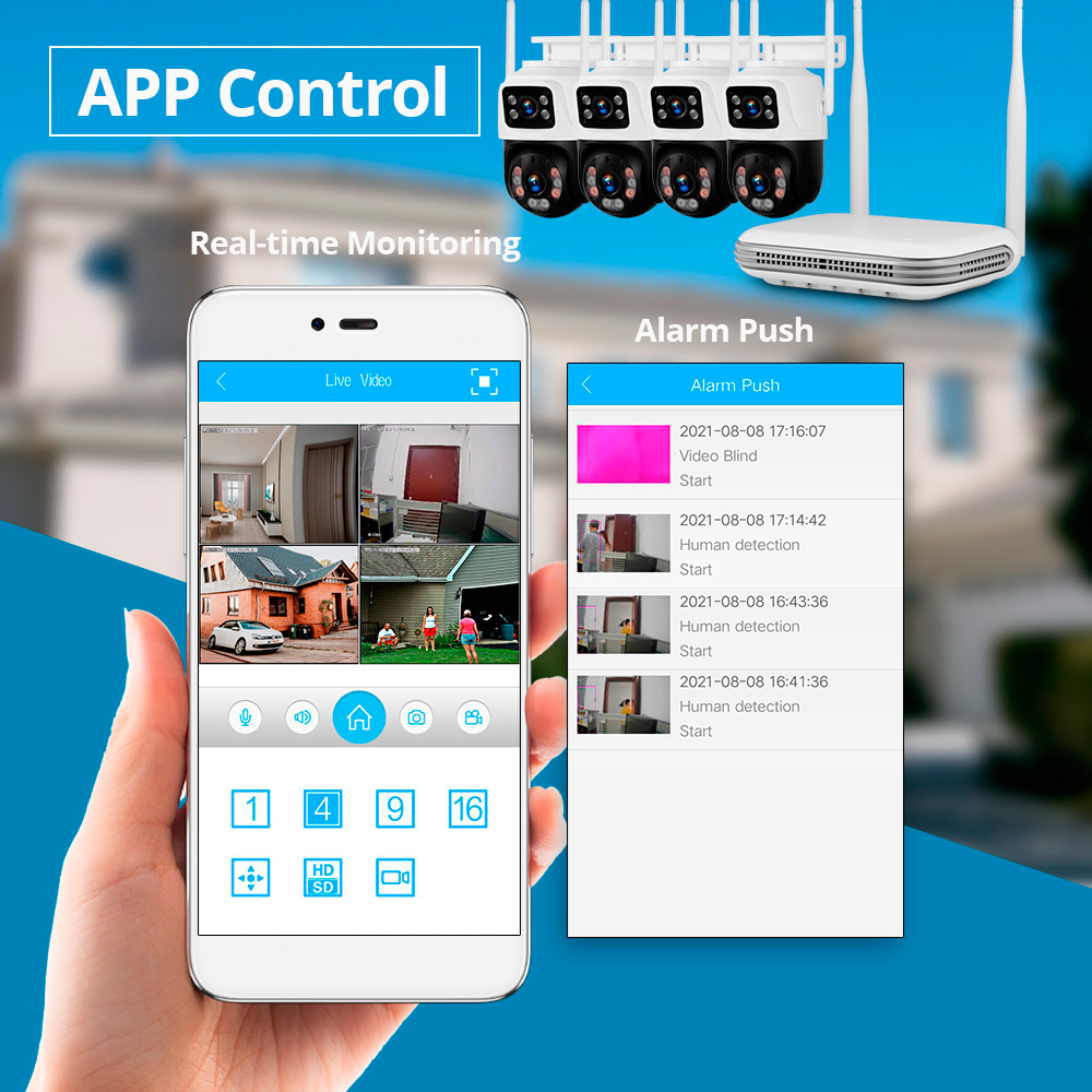 KERUI Waterproof 6MP HD Wirele - Home Security And Camera System ulasan dan harga