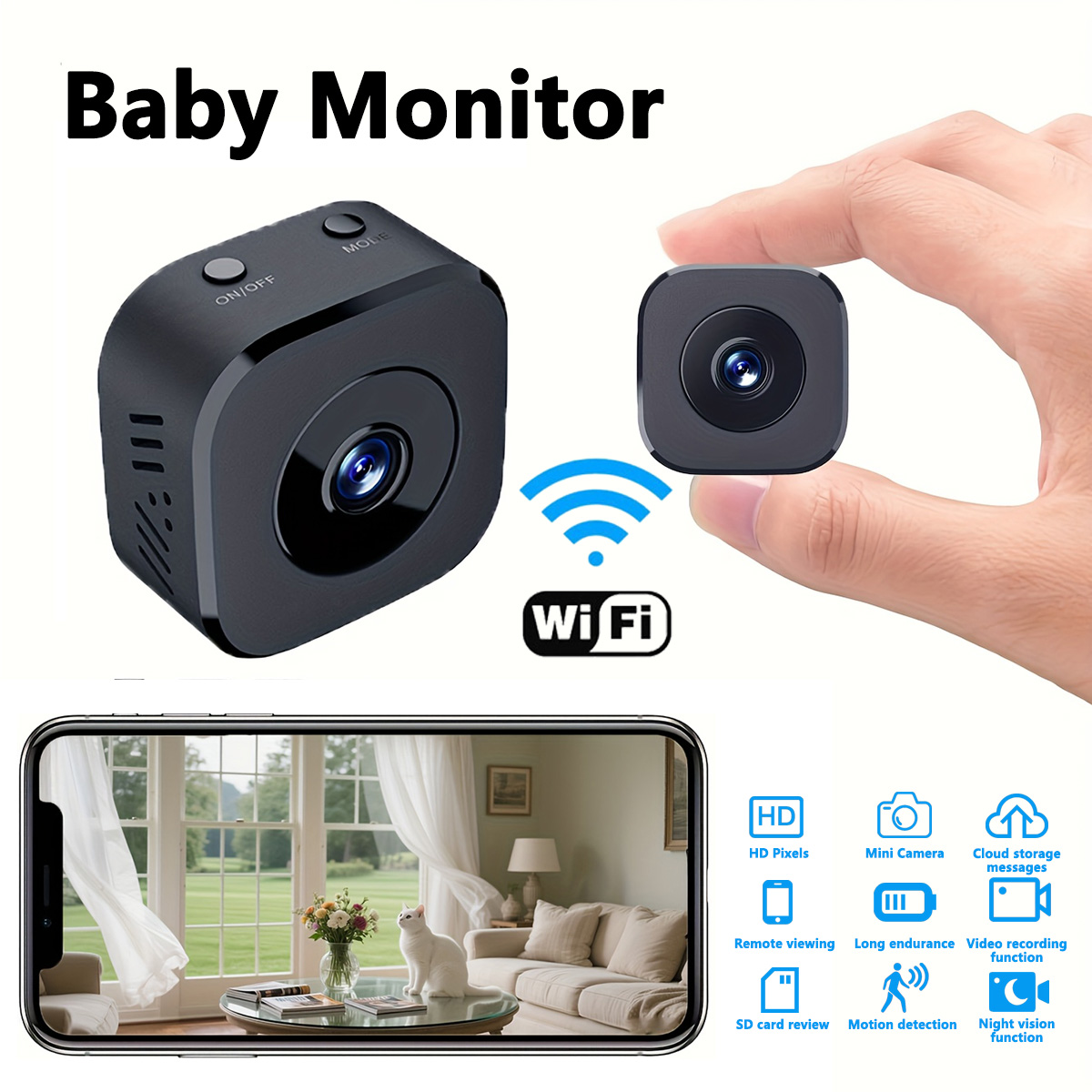 1080P HD Mini WiFi Camera Indo - Home Security With Cameras ulasan dan harga