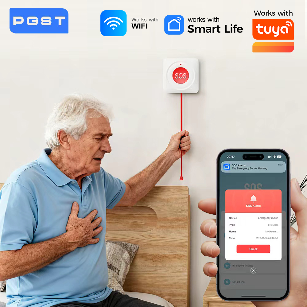 WIFI Zigbee Buttontons SOS Pus - Home Security Siren ulasan dan harga