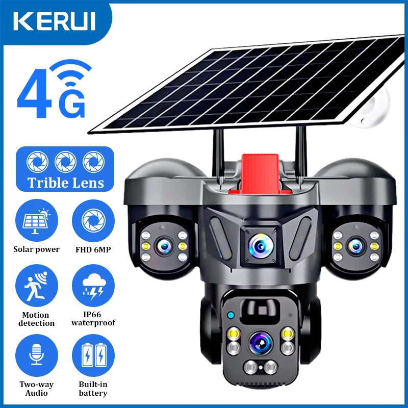 KERUI Outdoor PTZ 6MP 4G SIM W - Home Security Battery ulasan dan harga