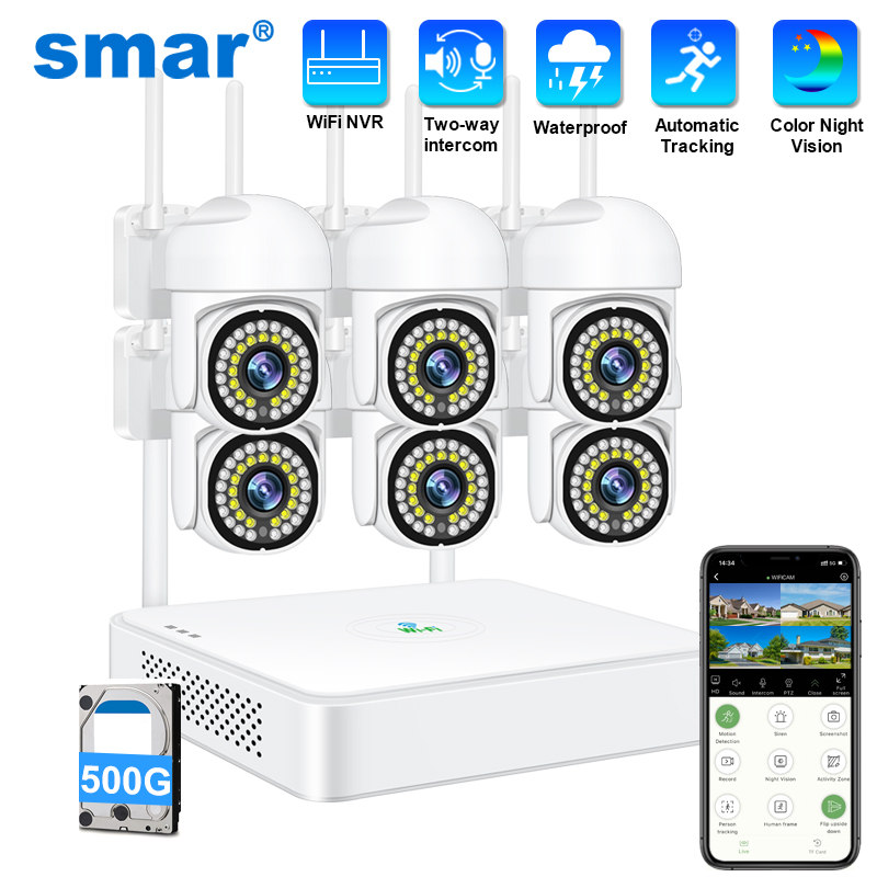 Smar 3MP Wireless CCTV Securit - Home Security And Camera System ulasan dan harga